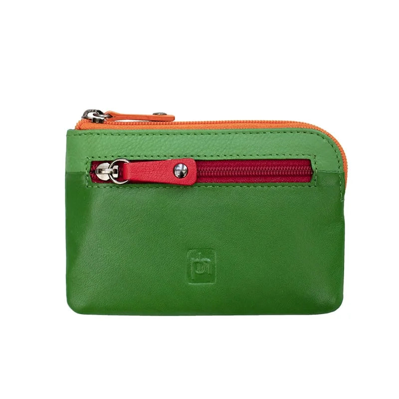 Two Tone Multi Zip Coin Purse