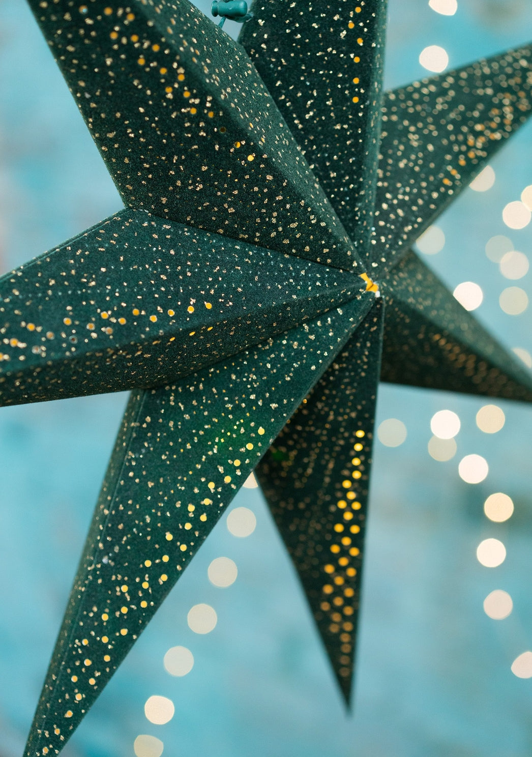 7-Arm Velvet Star with Glitter & Led's