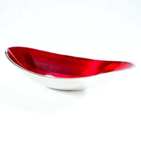 Recycled Aluminium Boat Bowl - Red