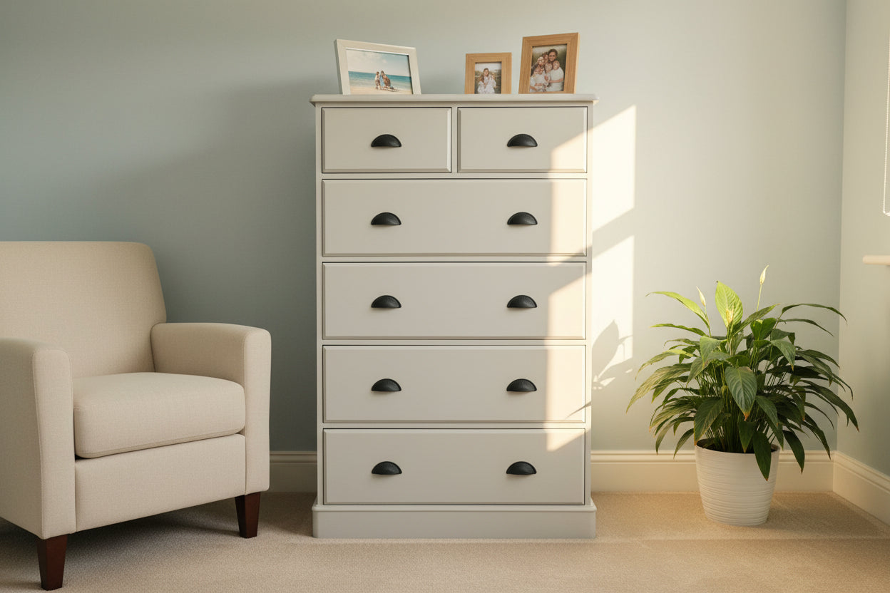 Tall 2 over 4 Pine Chest of Drawers