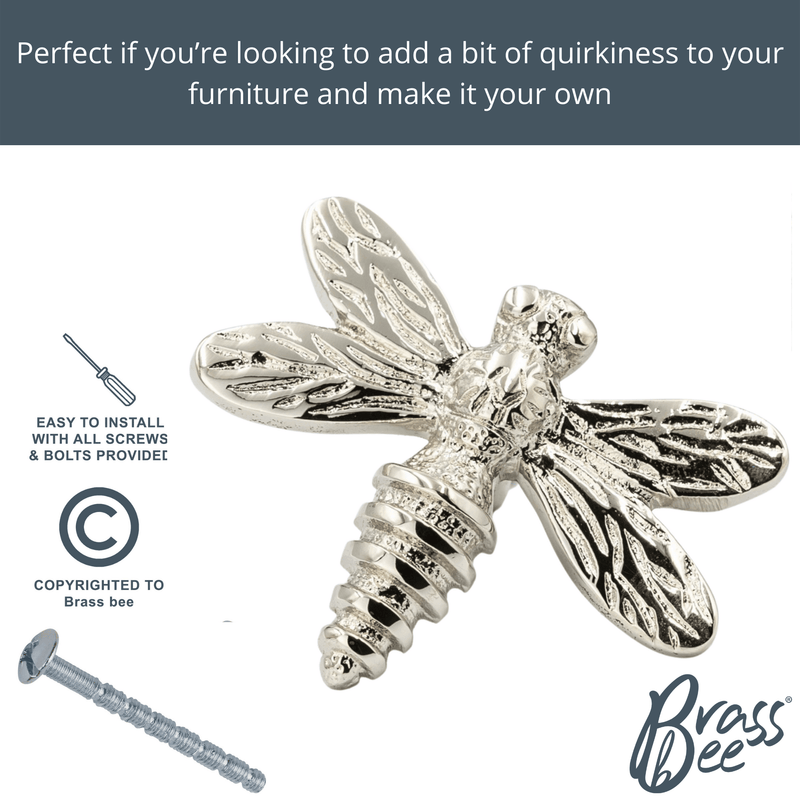 Dragonfly Drawer Knob - Nickle Finish