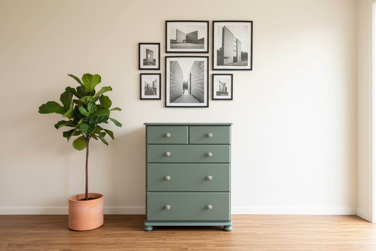 Pine 2 over 3 Chest of Drawers