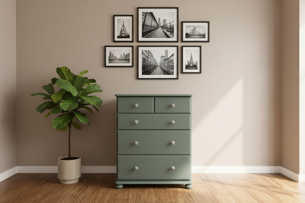 Pine 2 over 3 Chest of Drawers