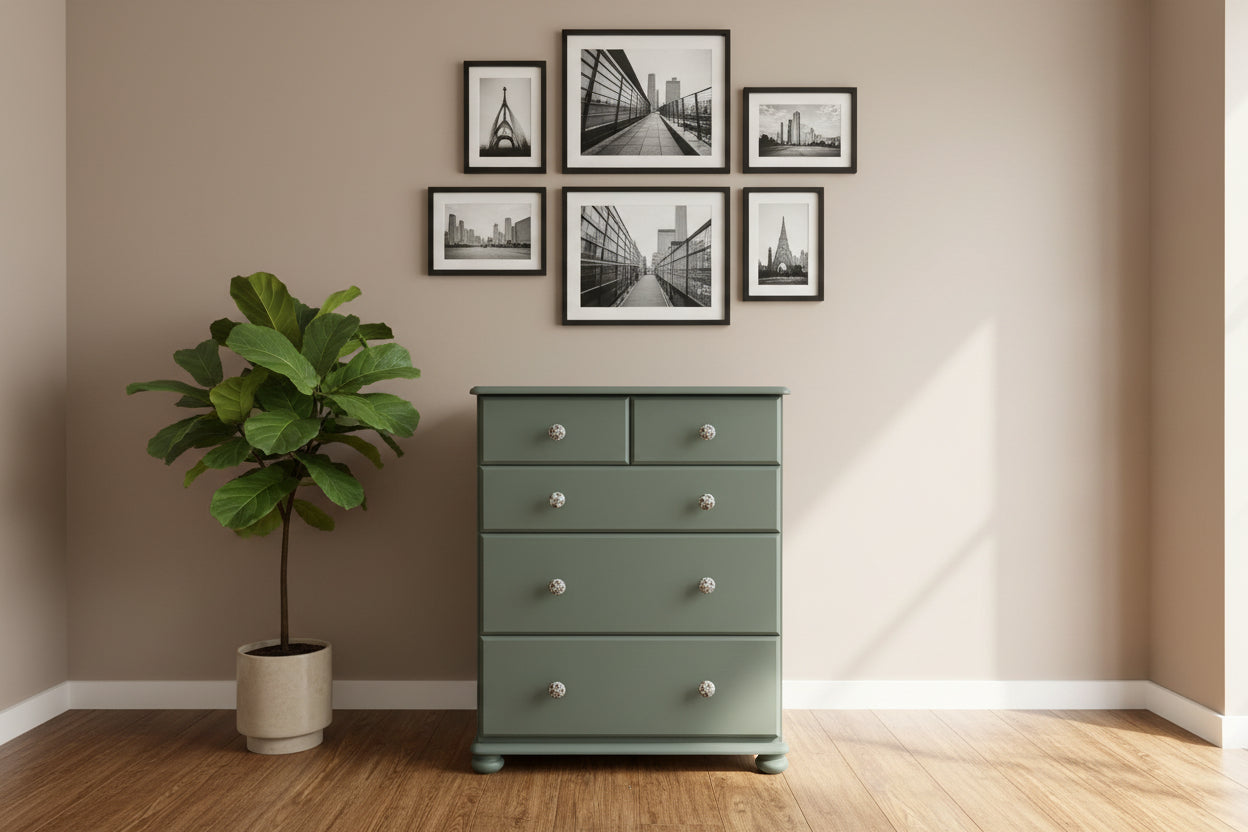 Pine 2 over 3 Chest of Drawers