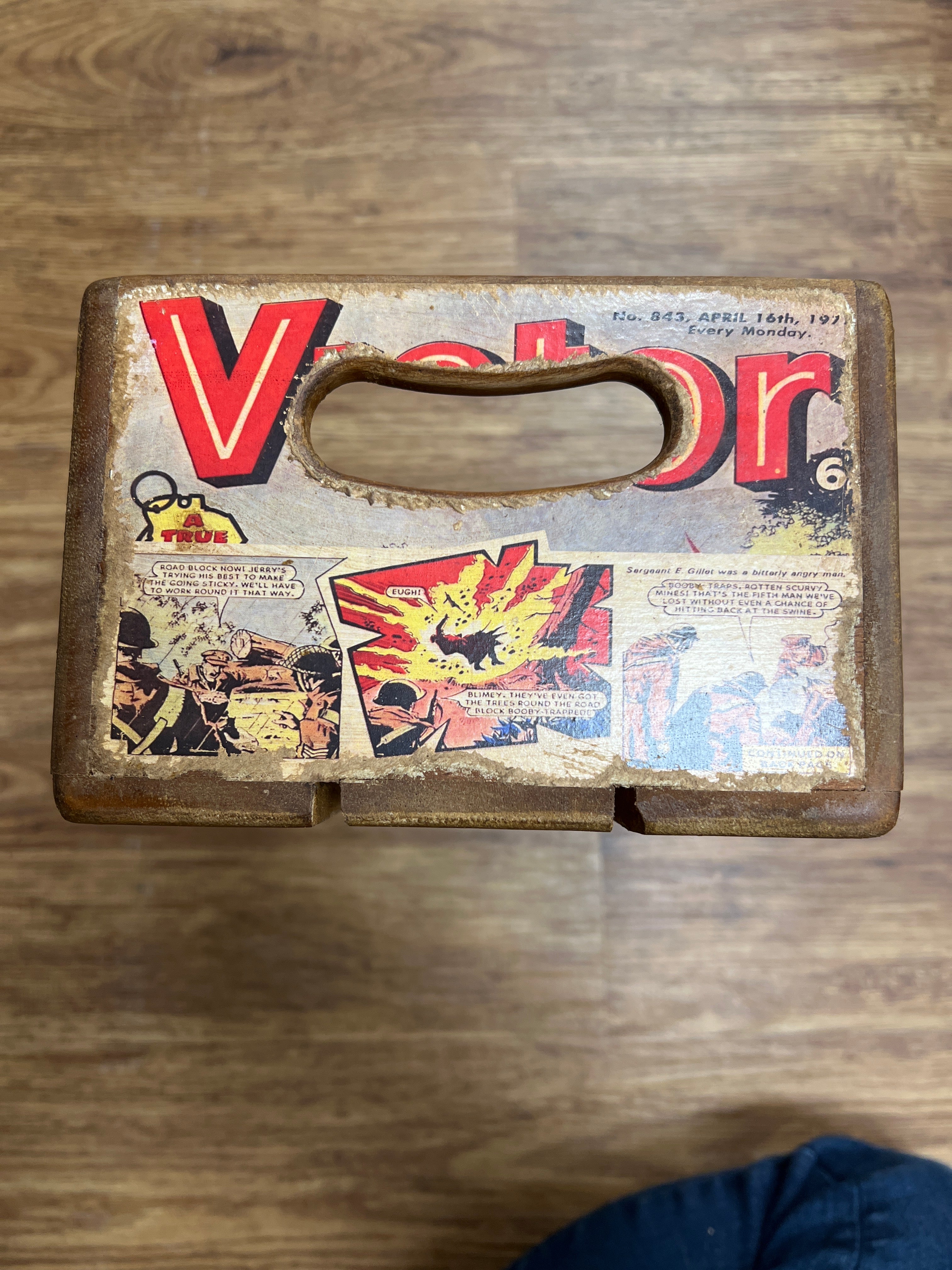 Vintage Style Wooden Storage Box  - Victor