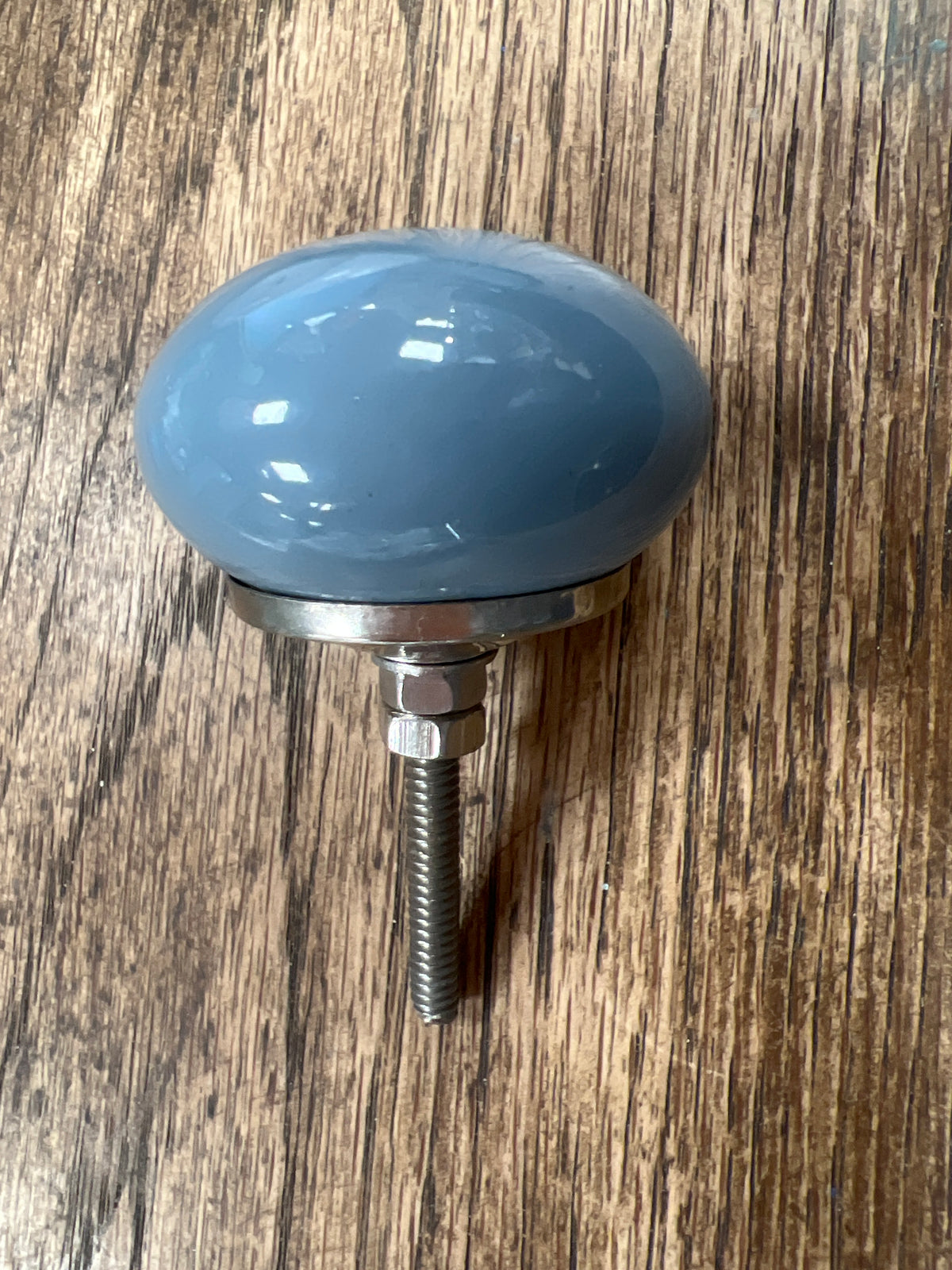 Blue Grey Round Knob
