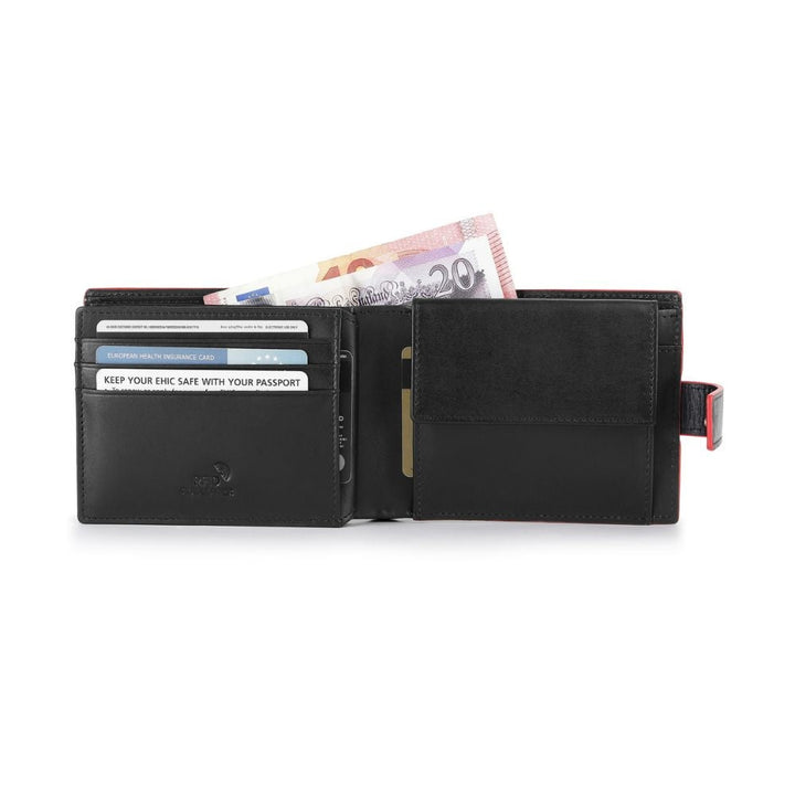 Leather Bifold Wallet Rfid with Tab – Outback Black