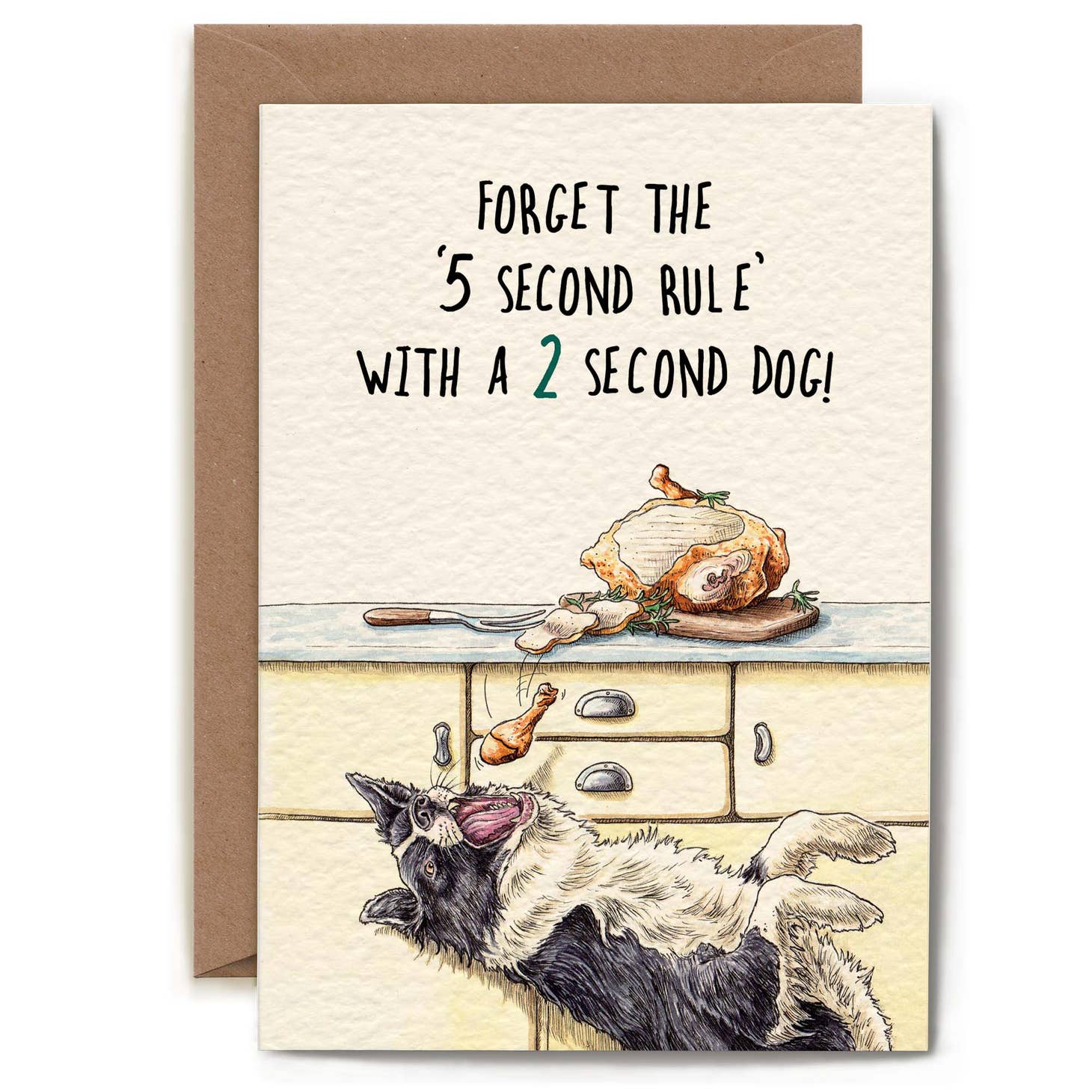 Five Second Rule Funny Greetings Card