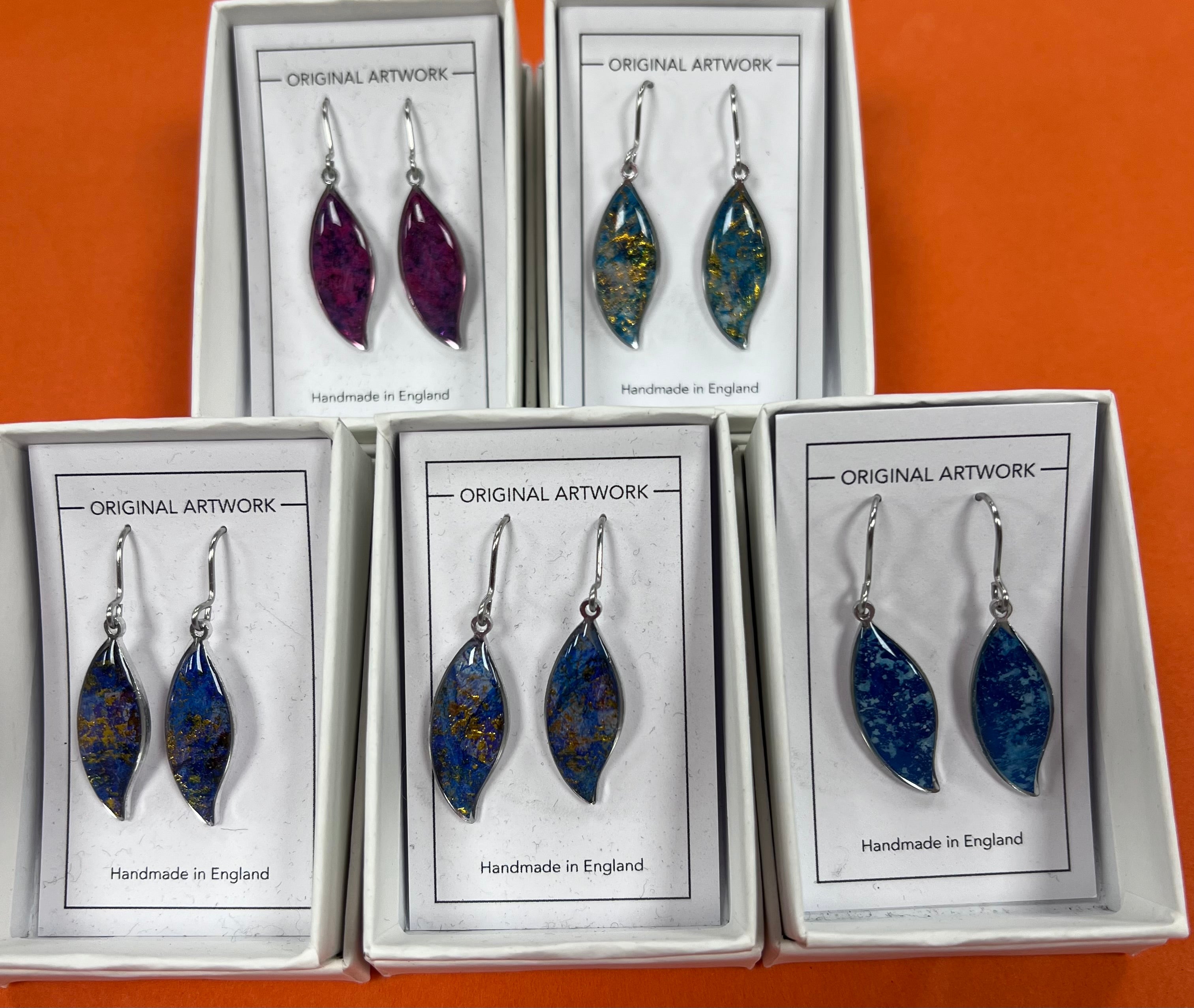 Richard Bravo Resin Drop Earrings