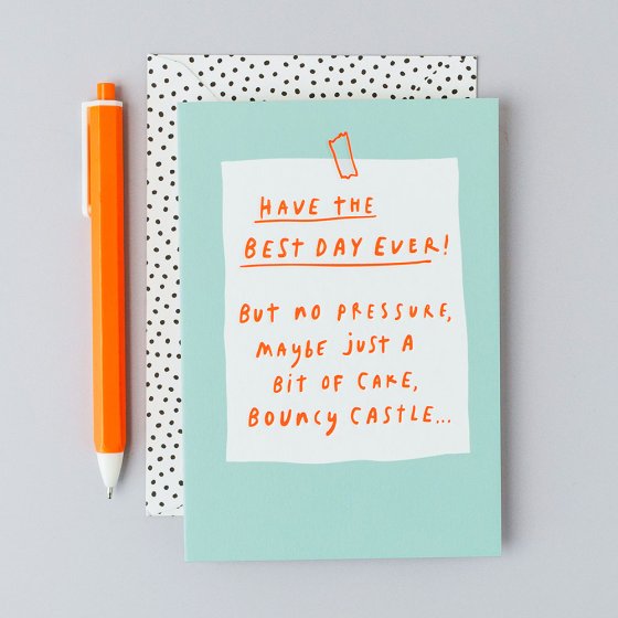 Bouncy Castle Birthday Card