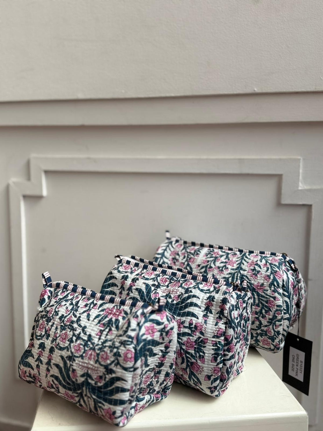 Quilted Cotton Wash Bag