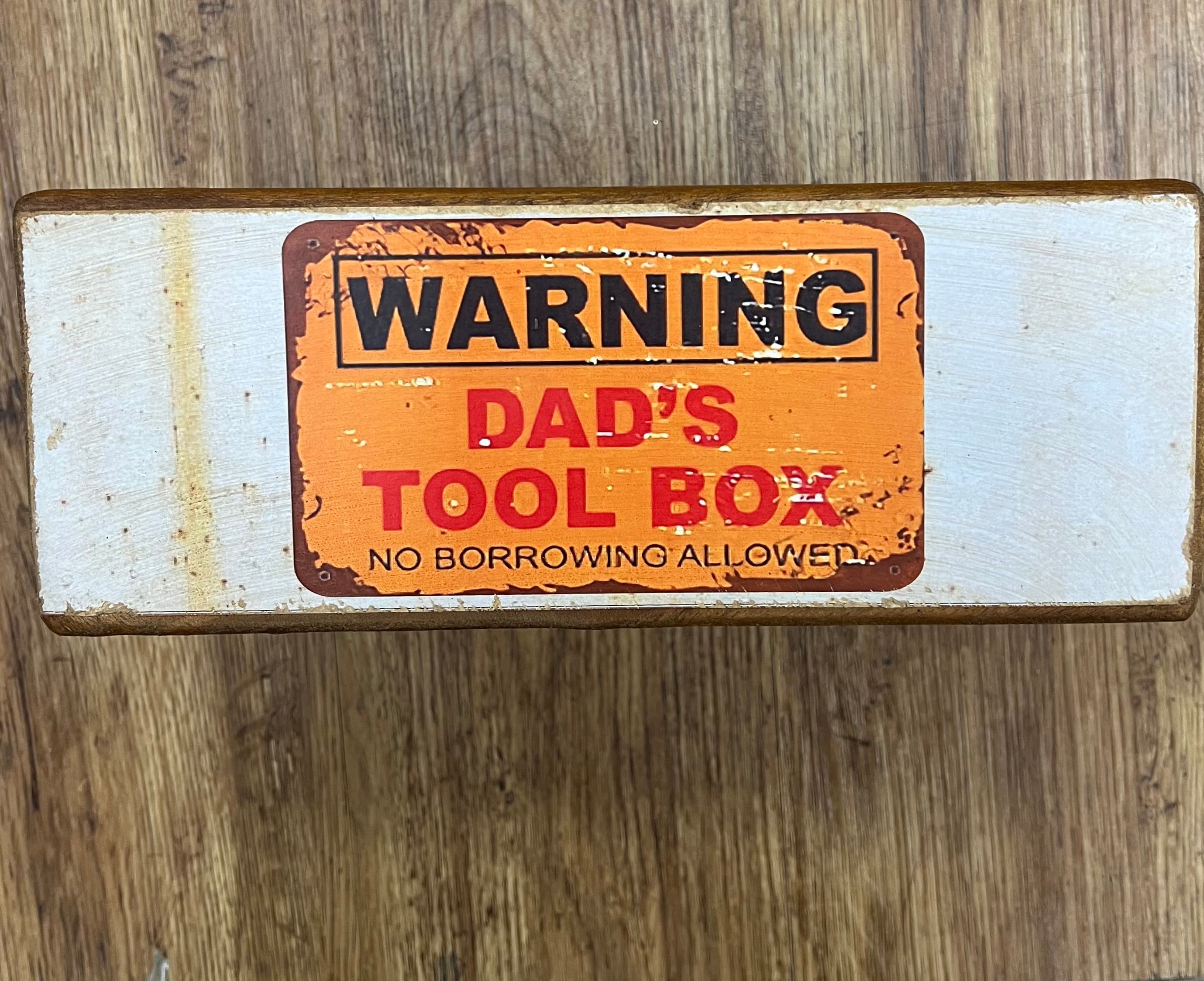 Vintage Style Wooden Storage Box - Dad's Tool Box