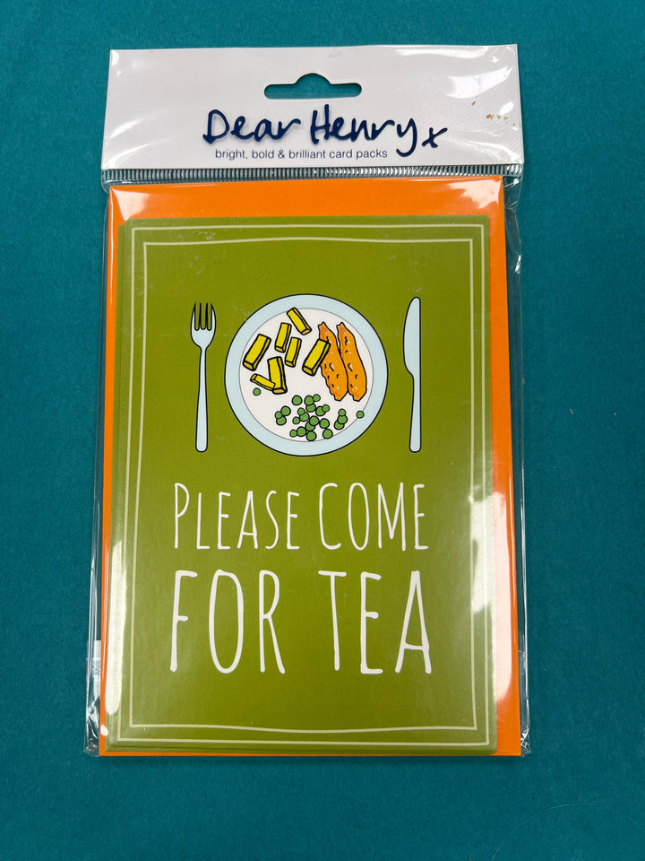 'Please Come To Tea!' Invite Postcards