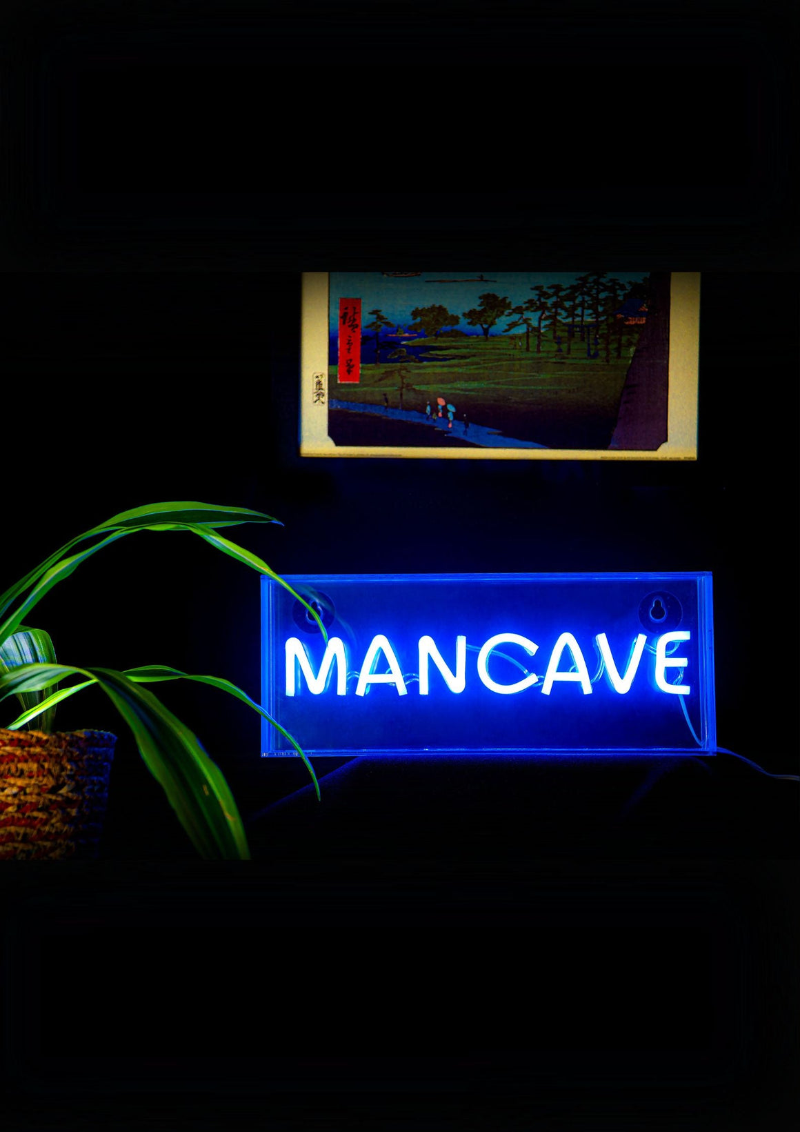 MANCAVE  Blue Neon LED Neon Acrylic Light Box