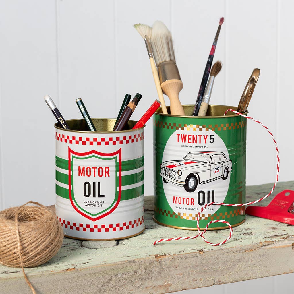 Medium Storage Tins (Set of 2) - Motor Oil