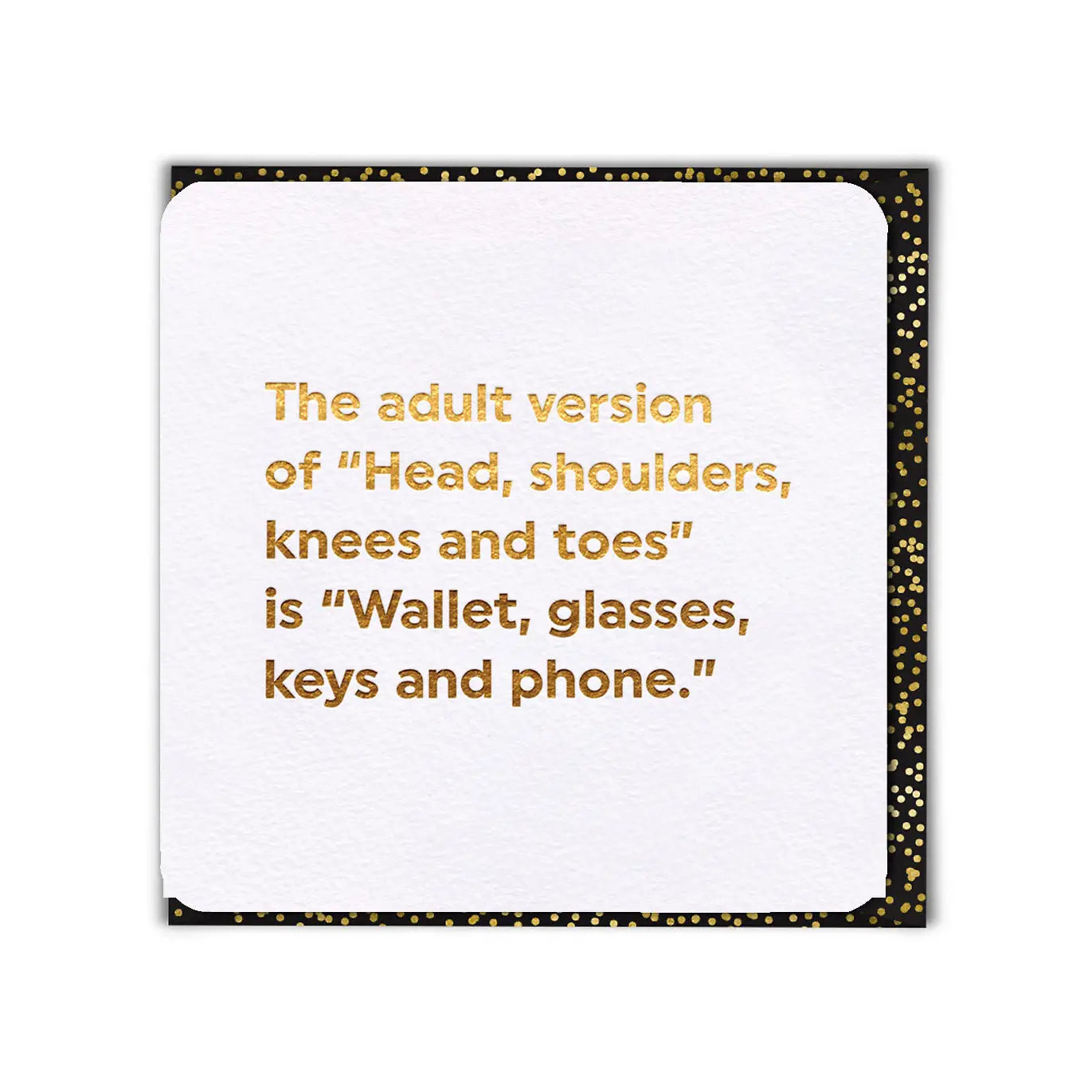 Head, Shoulders, Knees & Toes - Funny Greetings Card