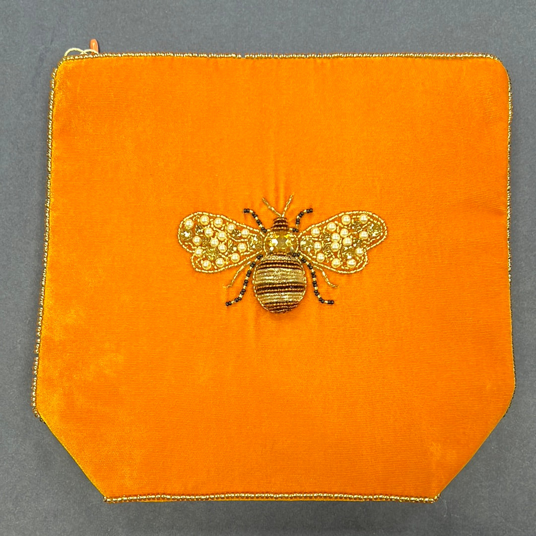 Pearl Bee Beaded Make Up Bag