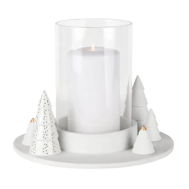 Fir Tree Hurricane Candle Lantern
