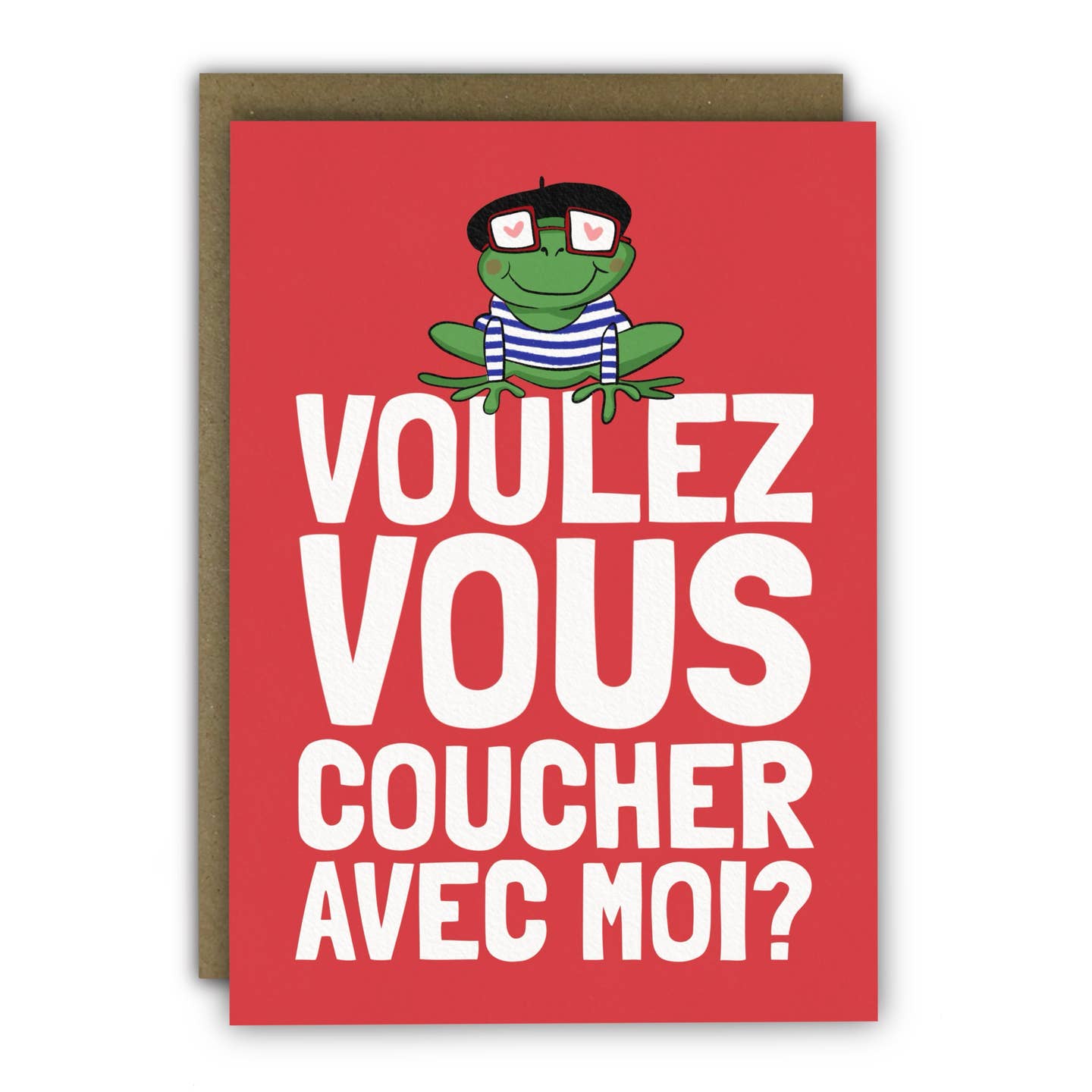 Voulez Vous Frog Anniversary Card
