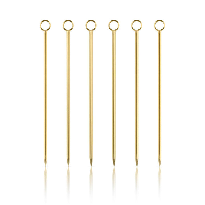 Stainless Steel Cocktail Sticks Set -Gold