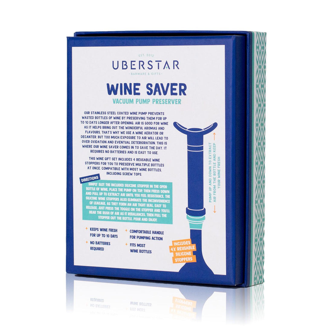 Wine Saver Vacuum Pump and Stopper Set