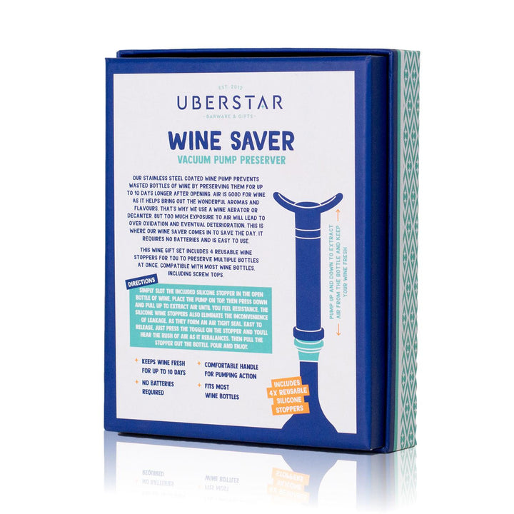 Wine Saver Vacuum Pump and Stopper Set