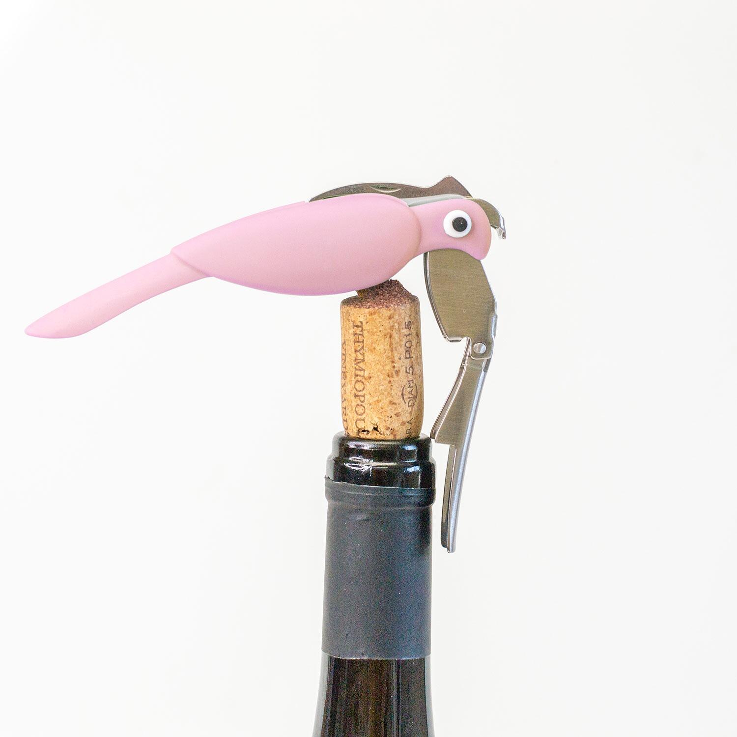 Waiter's Friend - Budgie Bottle Opener - Pink