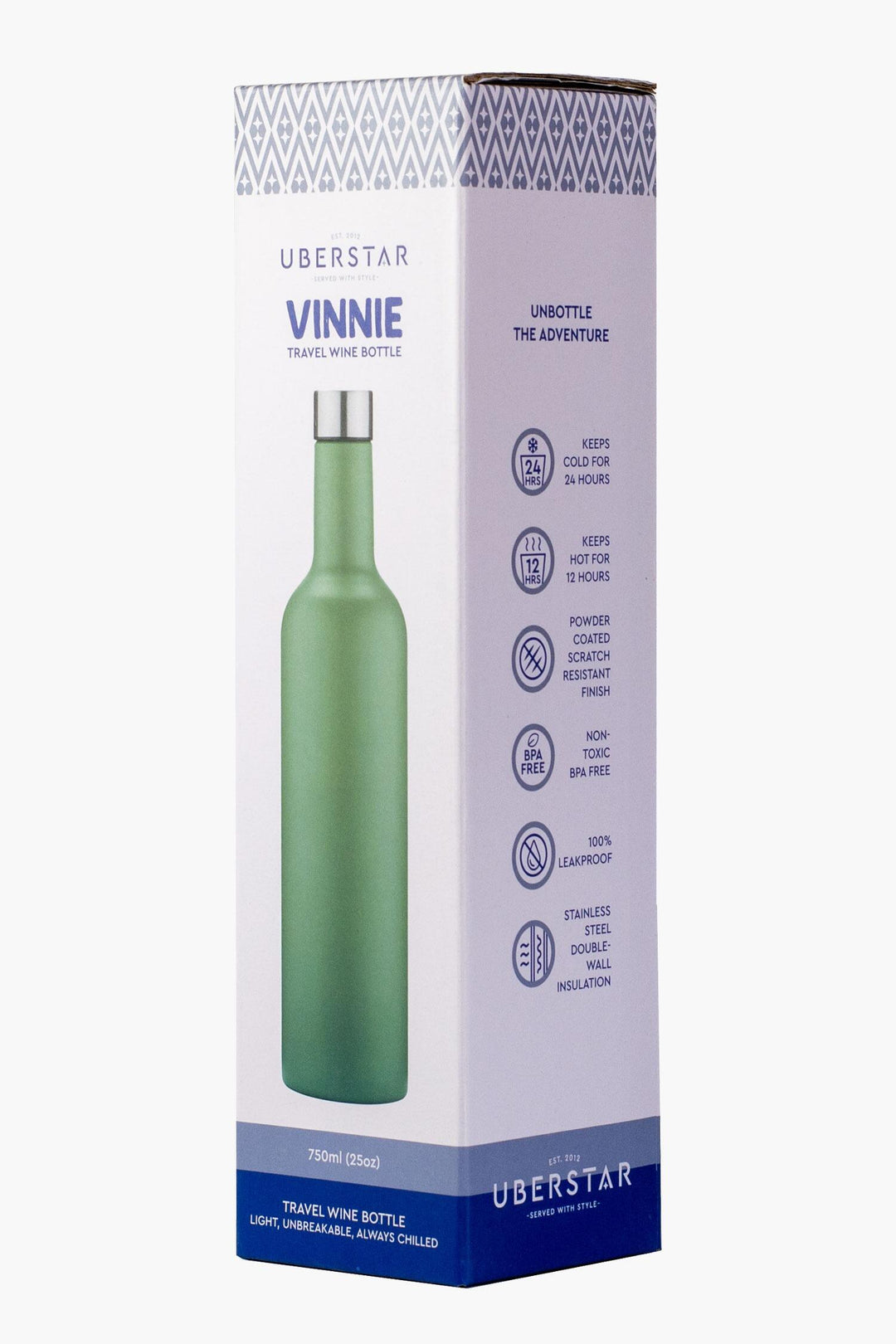 Travel Wine Bottle - Green