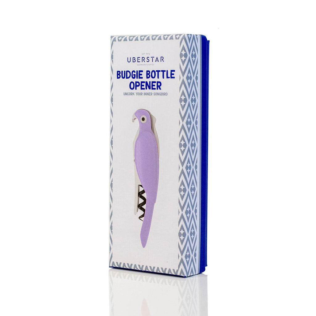 Waiter's Friend - Budgie Bottle Opener - Mauve