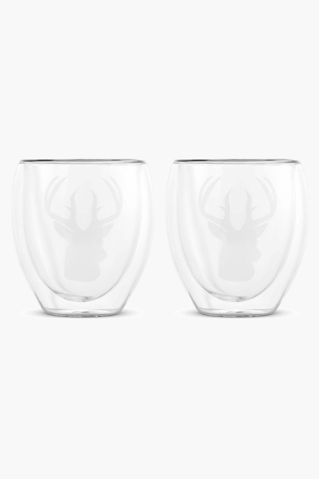 Set Of 2 Double Wall Glasses - Stag