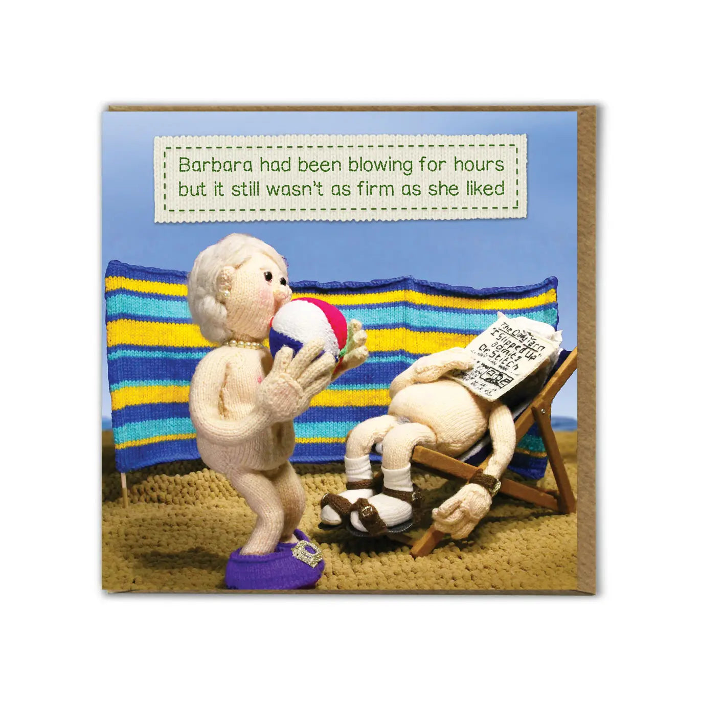 Blowing For Hours - Funny Greetings Card