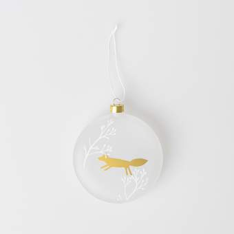 Frosted Glass Bauble - Fox