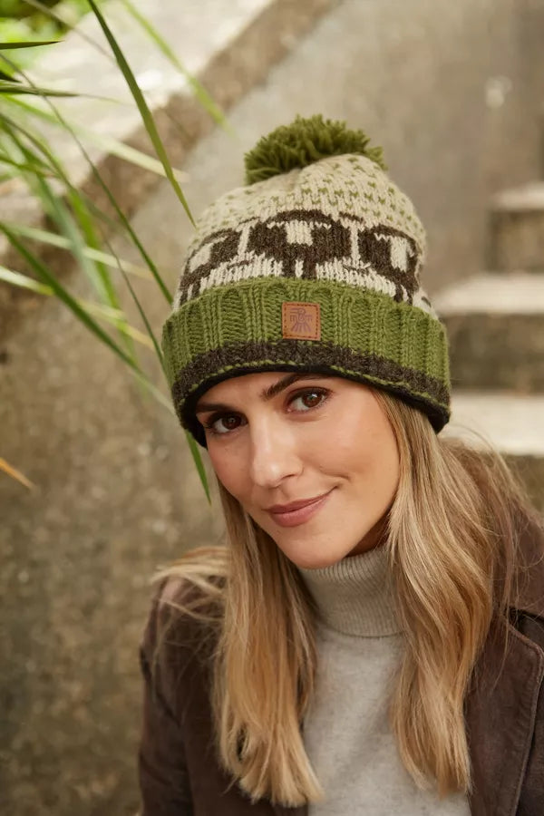 Herdwick Sheep Roll Back Bobble Hat