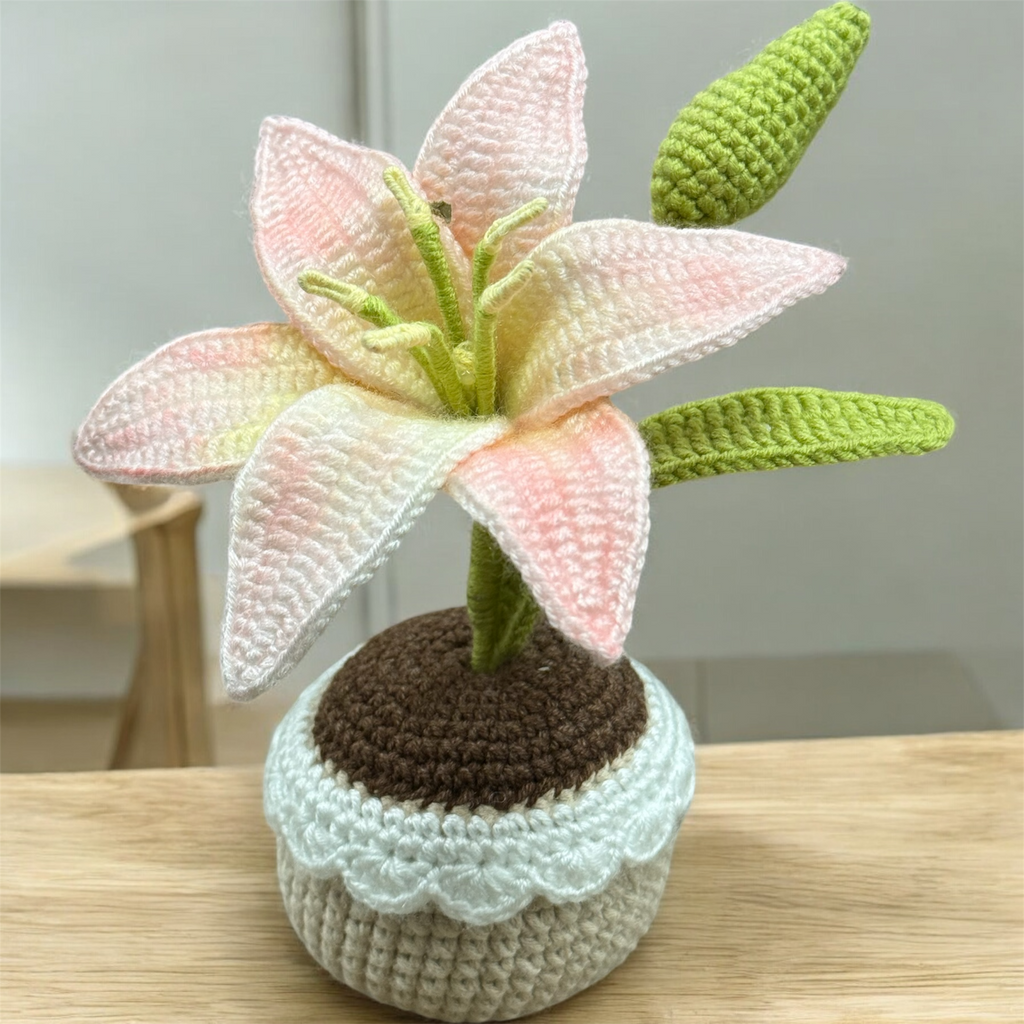 Lily In A Crochet Pot