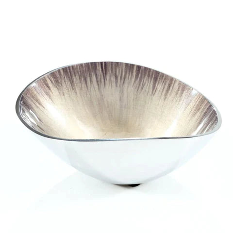 Oval Bowl - Brushed  Silver