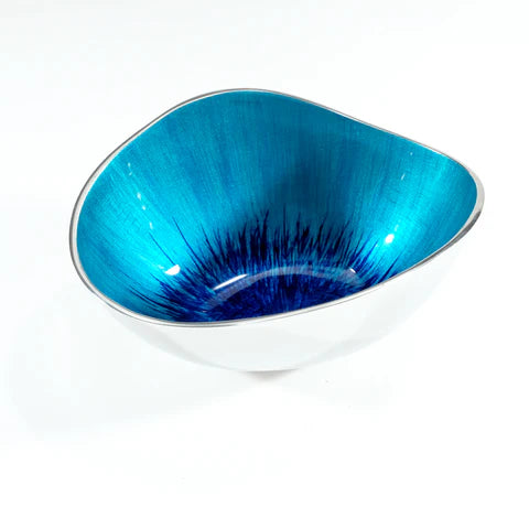 Oval Bowl - Brushed Aqua