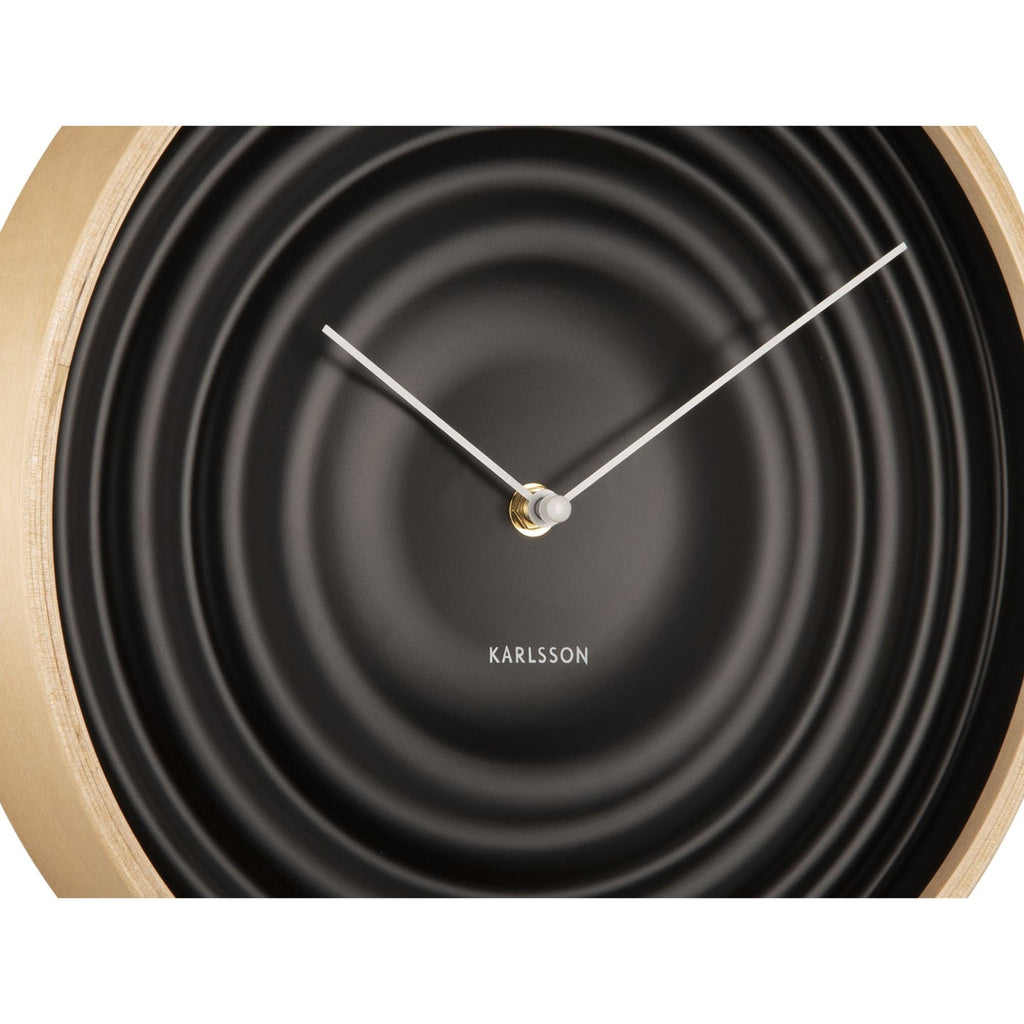 Scandi Ribble Black Face Wall Clock