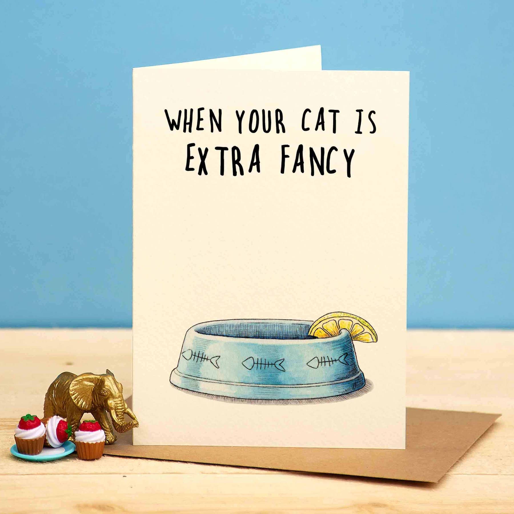 Fancy Cat Funny Greetings Card