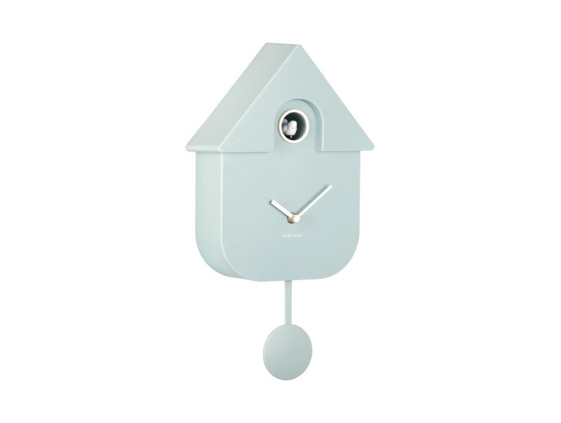 Modern Cuckoo Wall Clock - Soft Blue