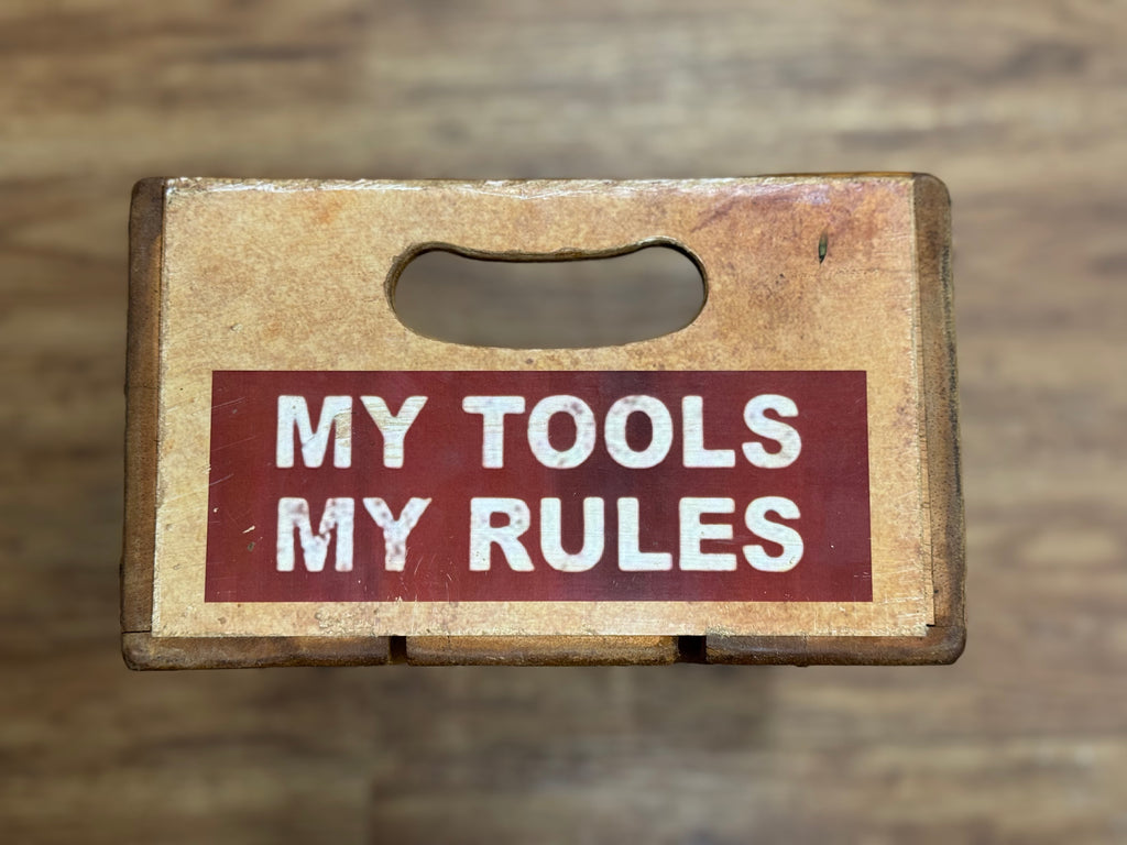 Vintage Style Wooden  Box Box- Dad's Shed My Tools My Rules