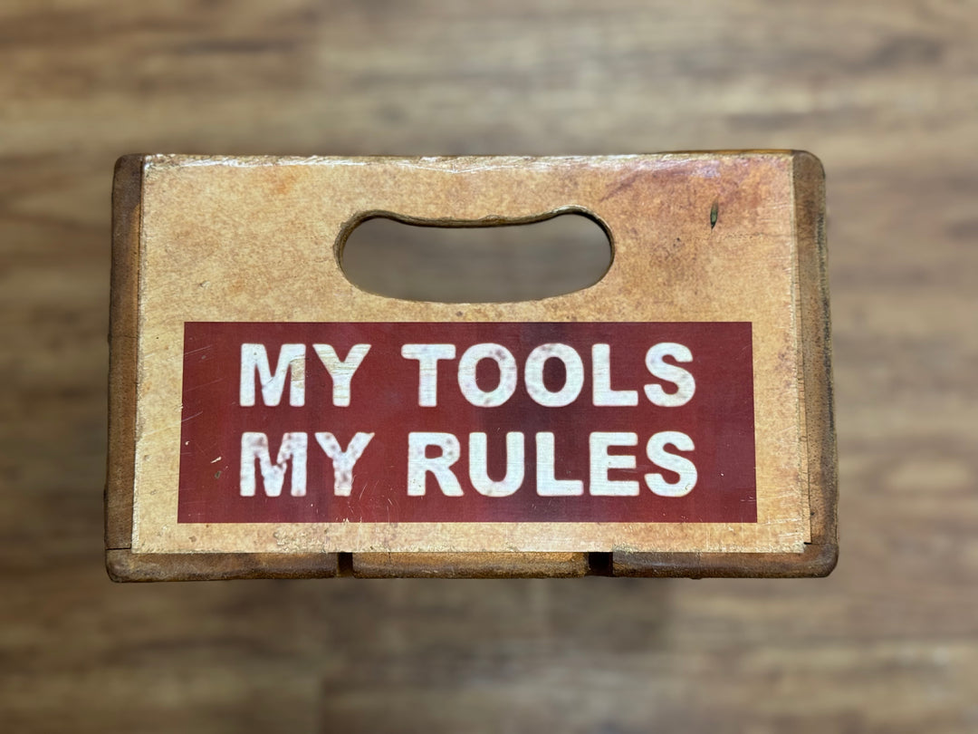 Vintage Style Wooden  Box Box- Dad's Shed My Tools My Rules