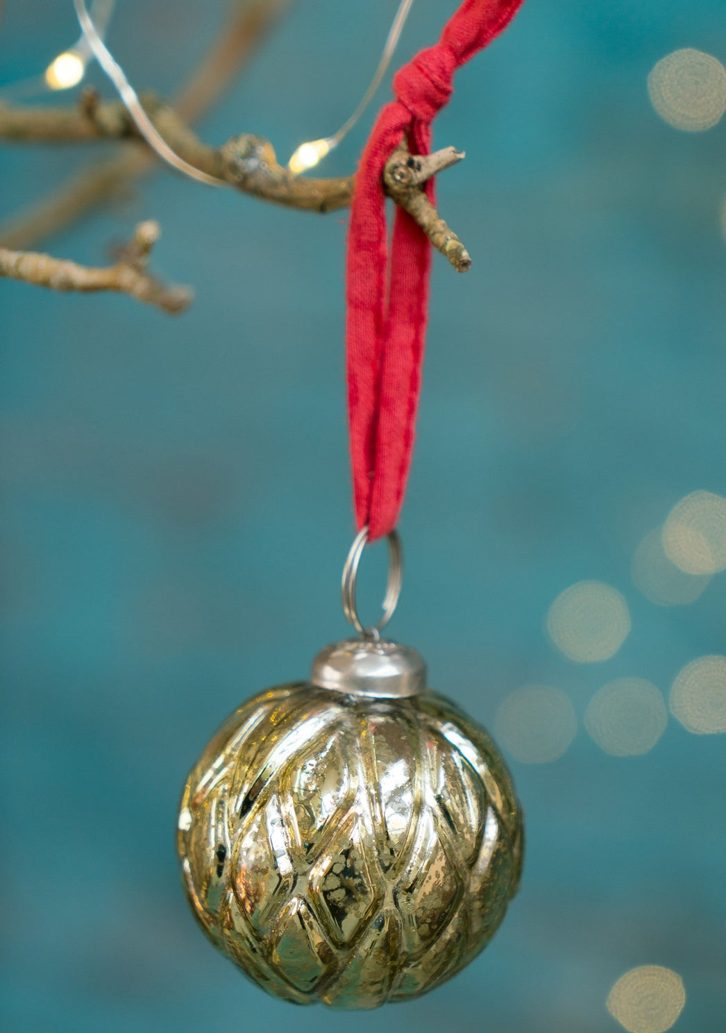 Bimala Coloured Recycled Glass Bauble