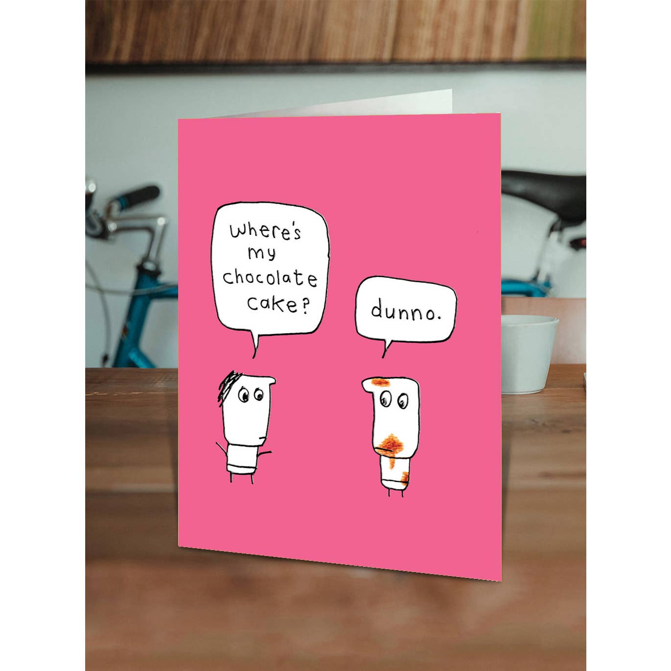 Chocolate Cake Greetings Card