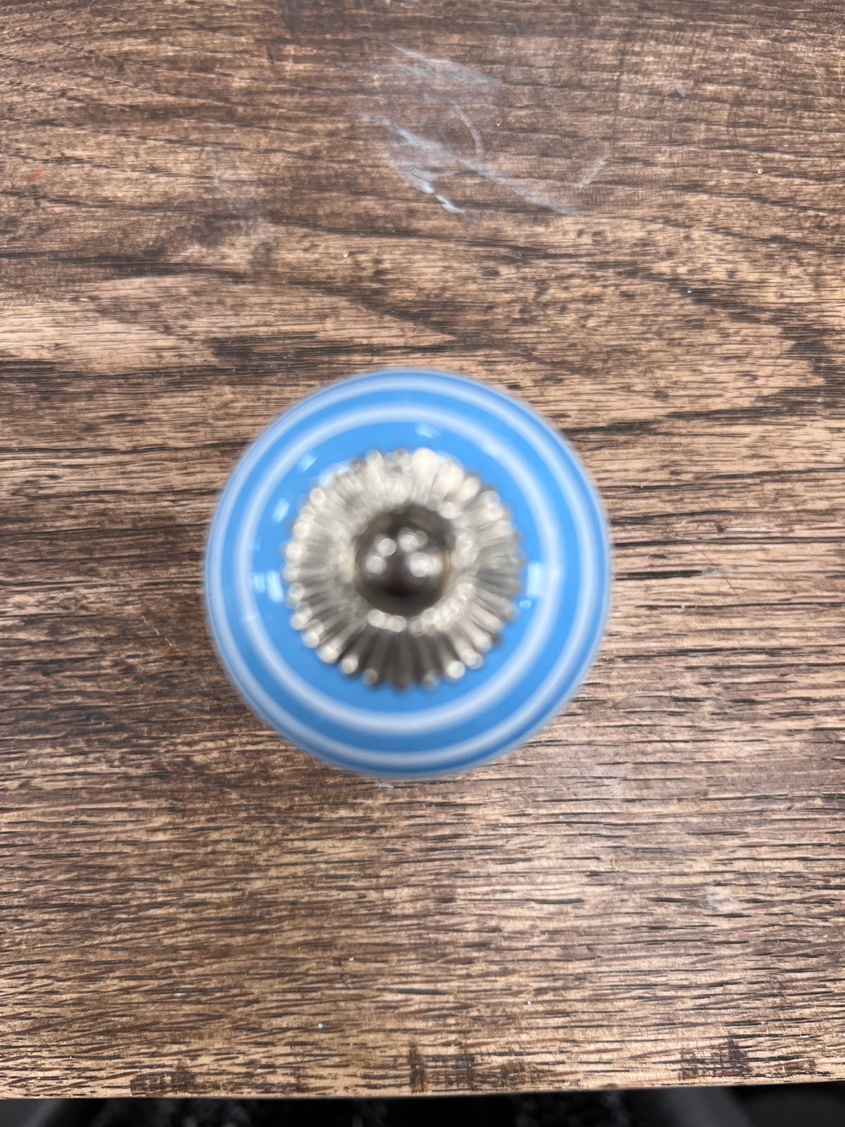 Blue With Concentric Circles Knob