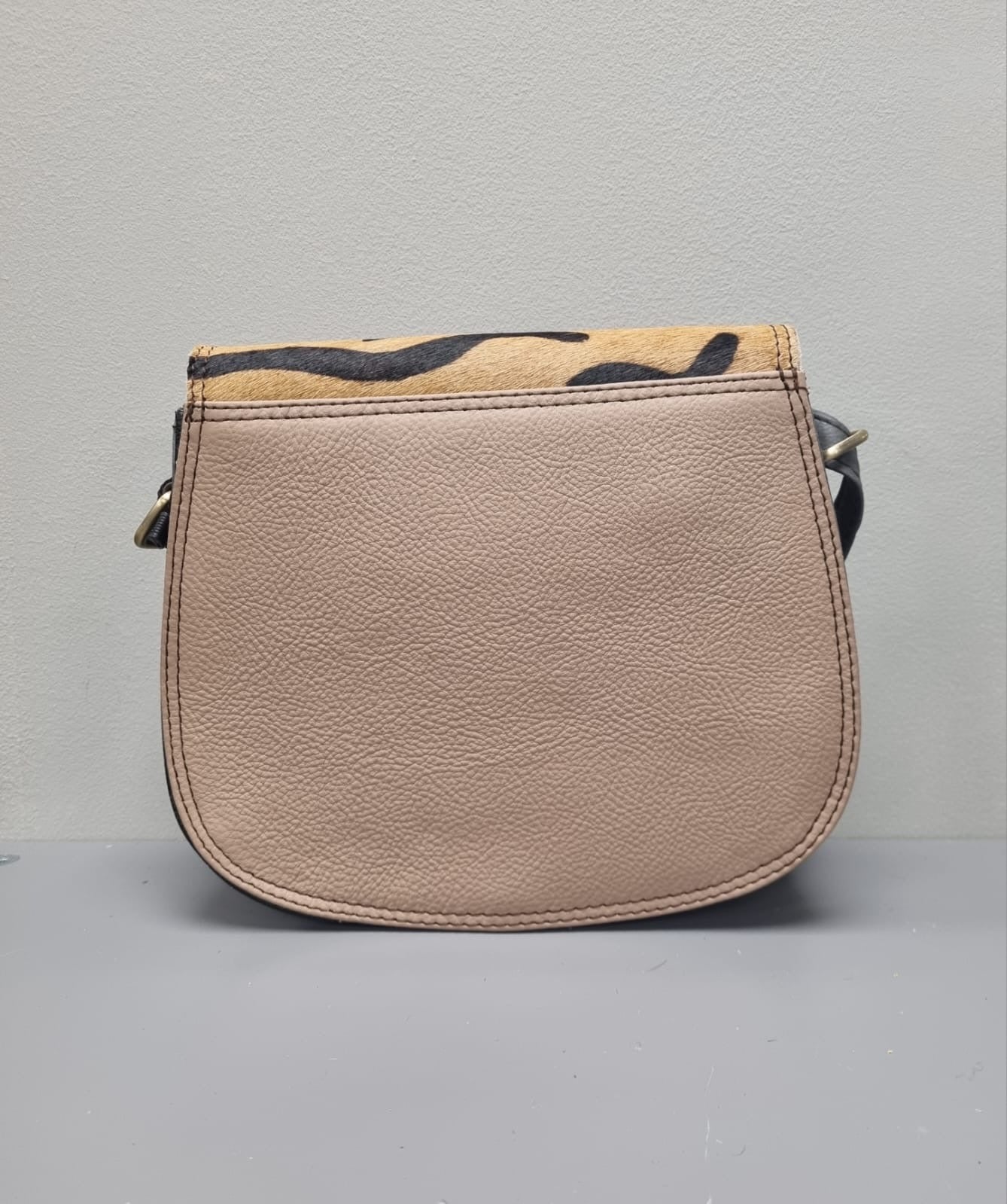 Ally Leather Cross Body Bag - Tiger Print