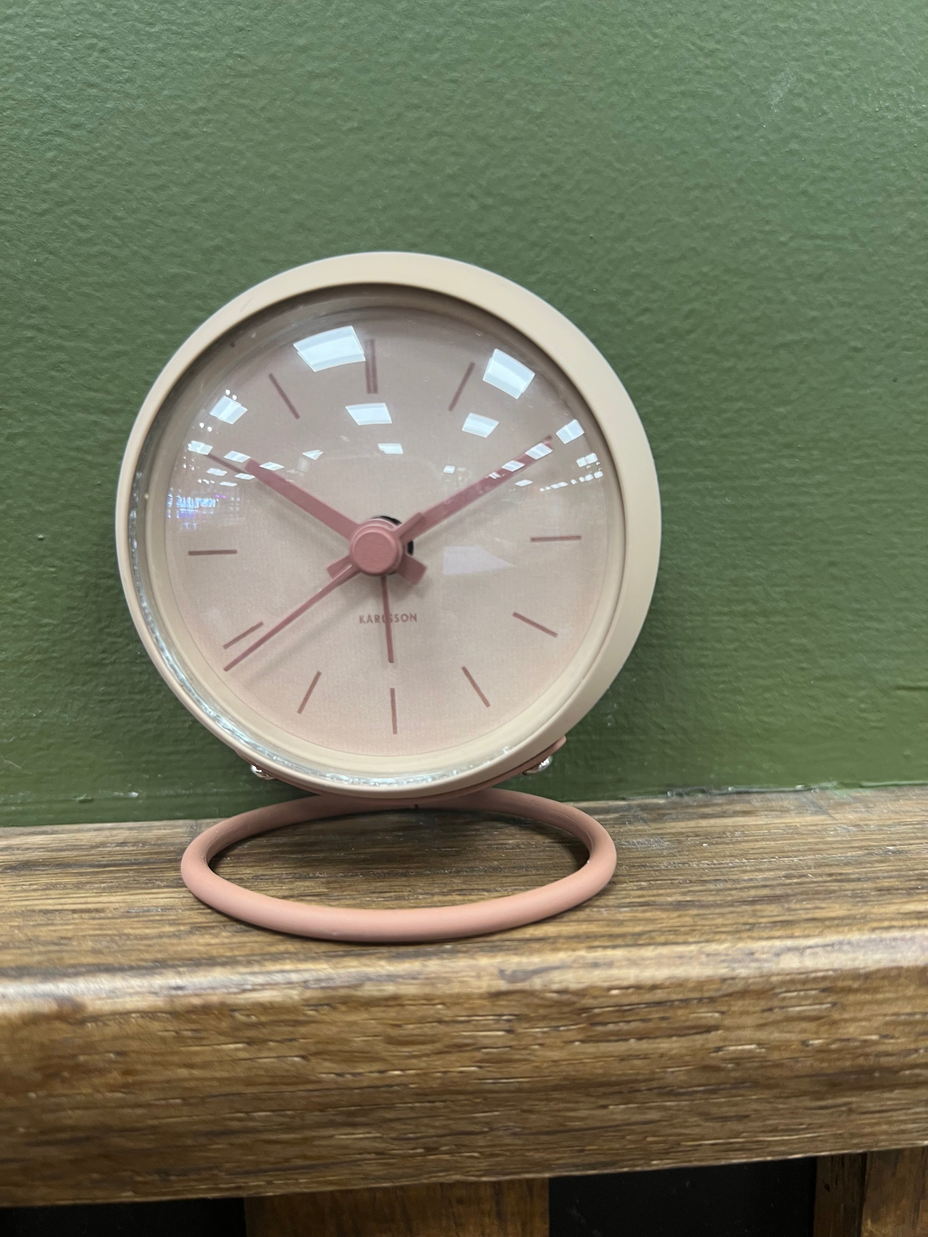 Nirvana Mini Globe Alarm Clock - Dusky Pink
