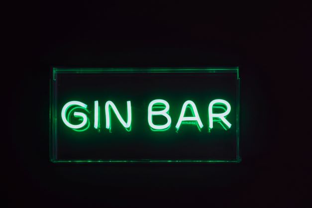GIN BAR Green  Neon LED acrylic Light Box