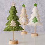 Fabric Christmas Tree Standing Decoration 31.5cm