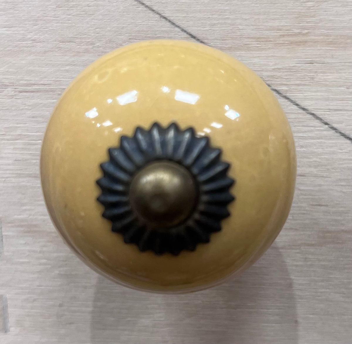 Mustard Yellow Ceramic Drawer Pull