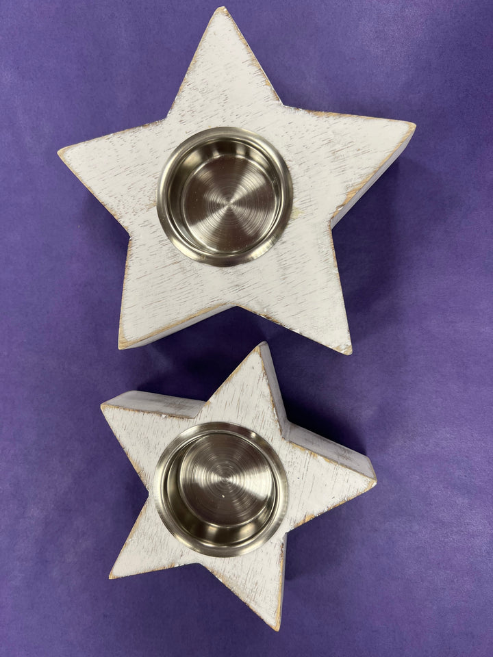 Wooden Star Tealight Holder